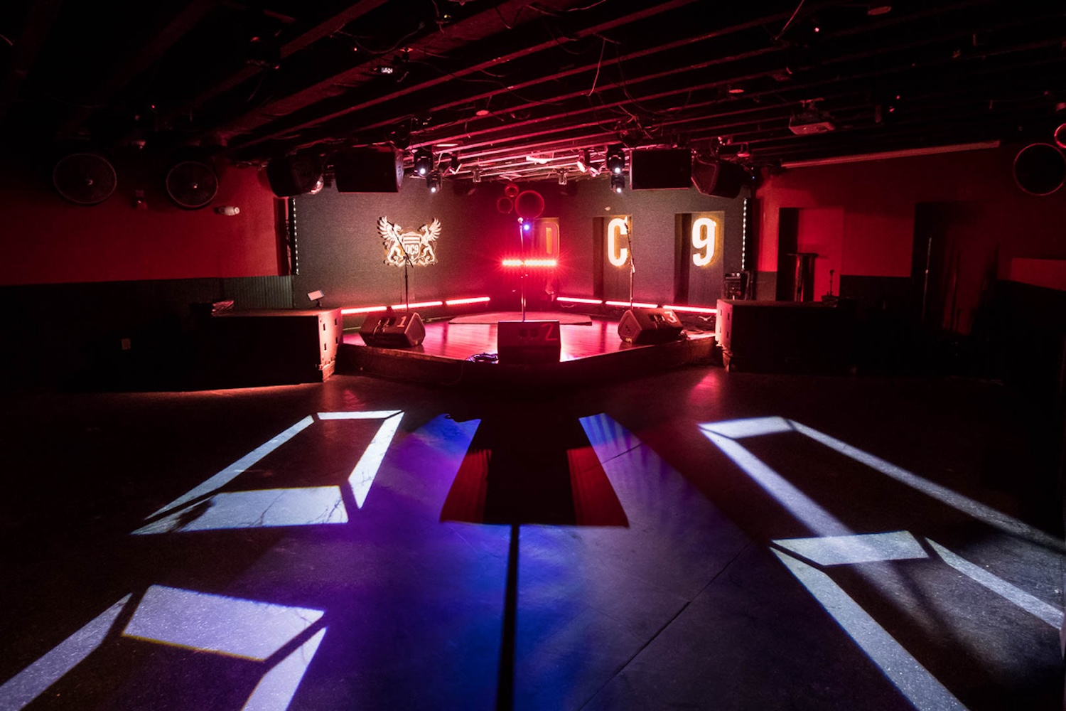 stage, dancefloor, sign, stage lights