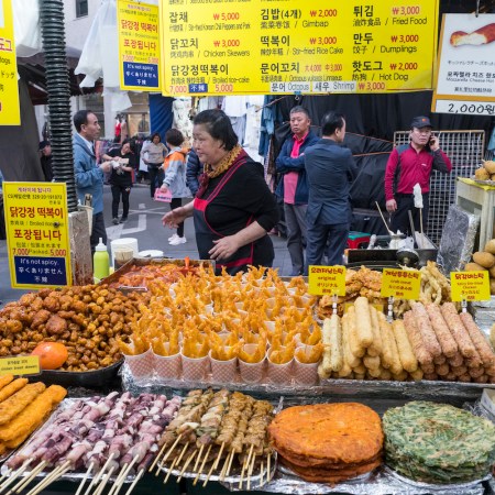 A stall at Namdaemun Market in Seoul, South Korea