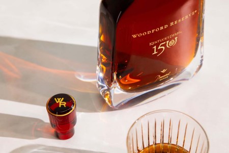 A close-up of the new Woodford Reserve Kentucky Derby 150 Baccarat Edition